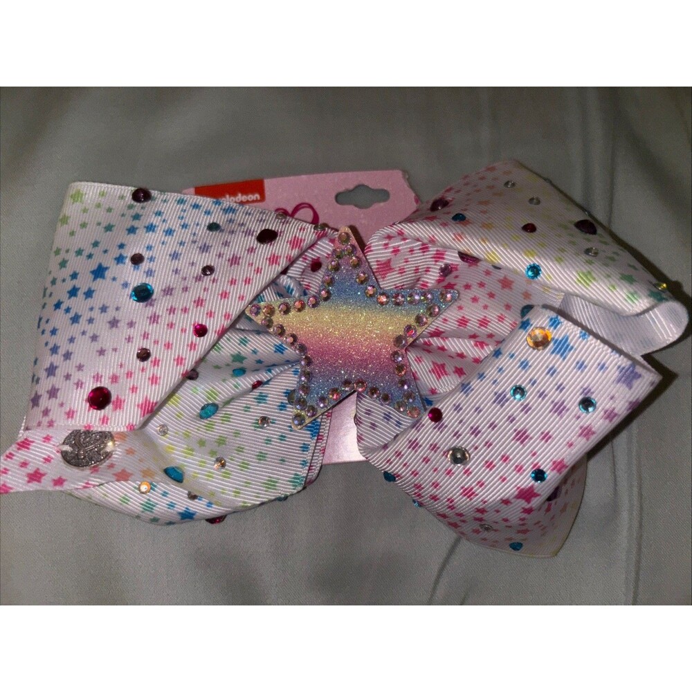 NEW Jojo Siwa Stars Sequin Hair Bow Clip Accessory (2-24)
